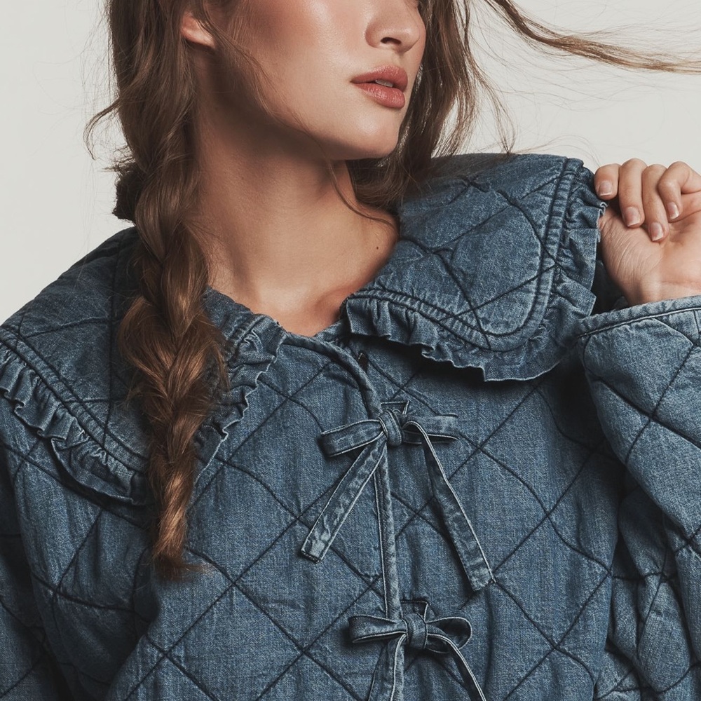 Hazel Quilted Chambray Jacket by Maeve